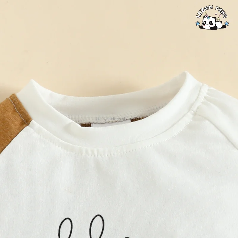 LEZONKIDS - Customizable Arrival Fashion Color Block T-shirt Shorts Kids Clothing Sets for Boys in Summer